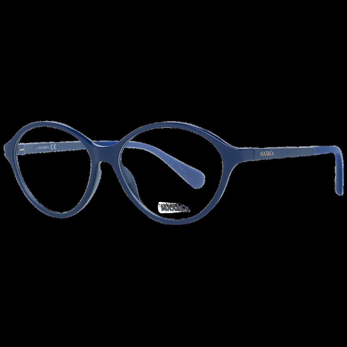 Ovale blaue Vollrand-Brille