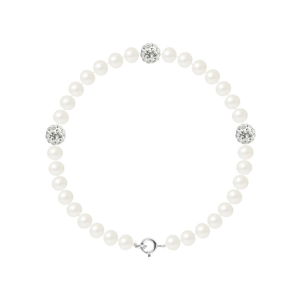 Perlenarmband mit Kristallakzenten