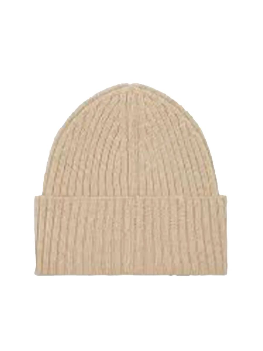 Klassische Beanie aus Rippstrick