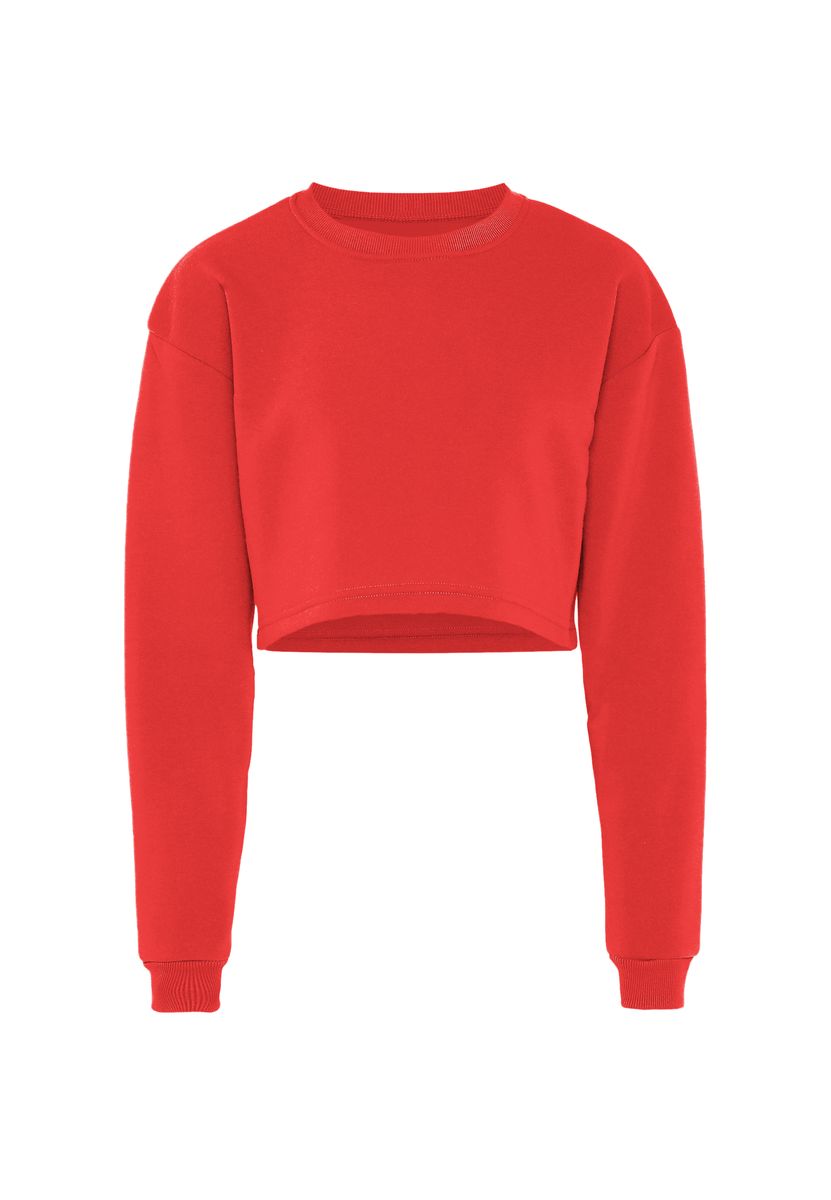 Kurz geschnittenes Langarm-Sweatshirt