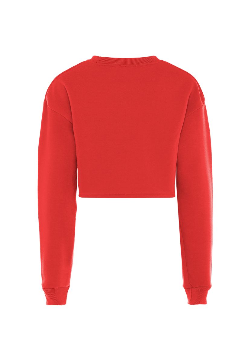 Kurzes Sweatshirt mit Rippbündchen