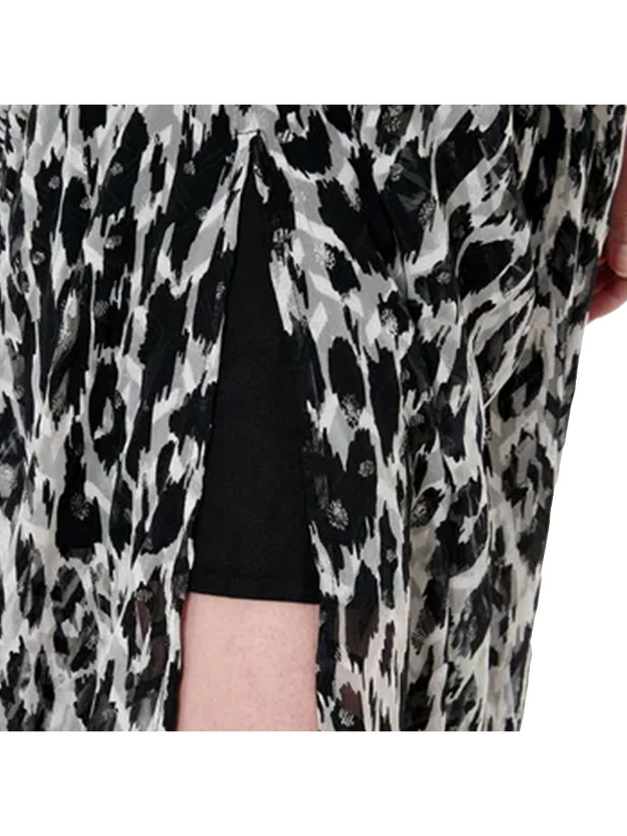 Maxikleid mit Leopardenmuster und Neckholder