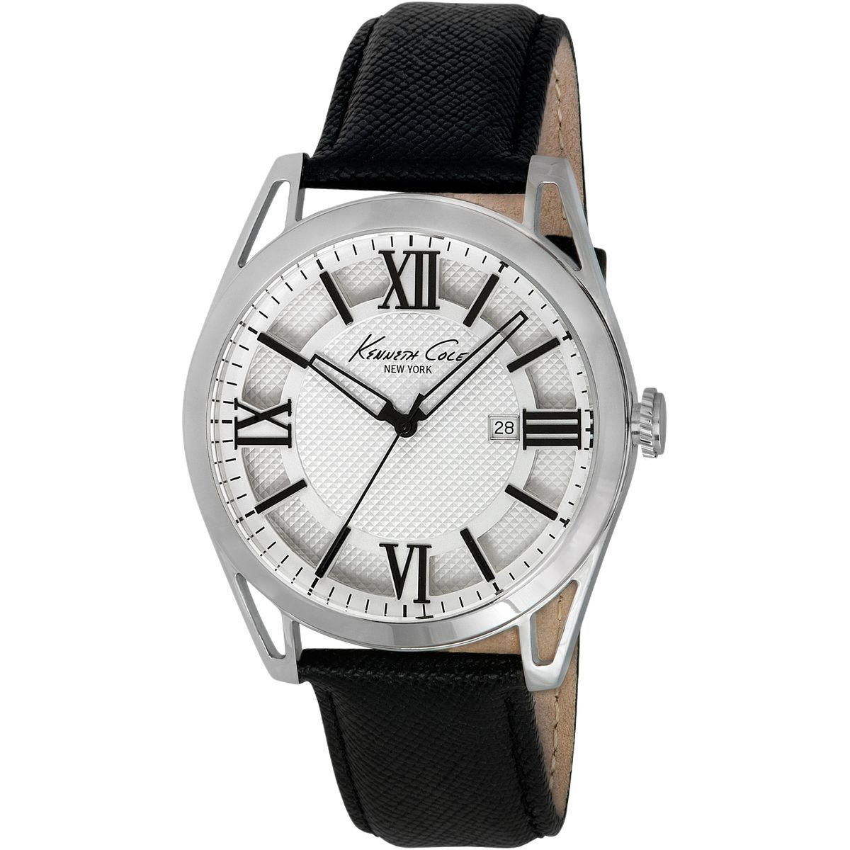 Moderne silberfarbene Armbanduhr