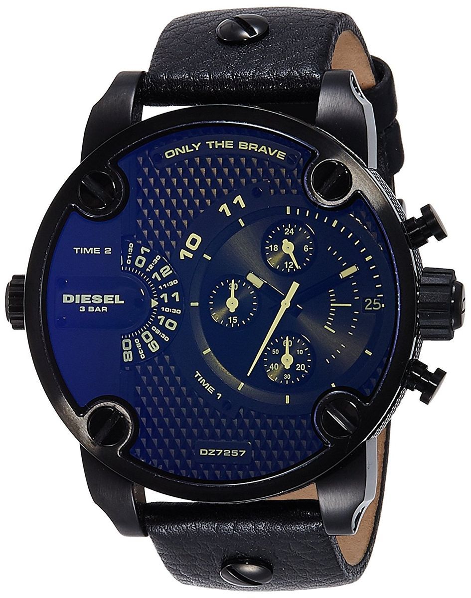 Chronographen-Uhr mit Lederarmband