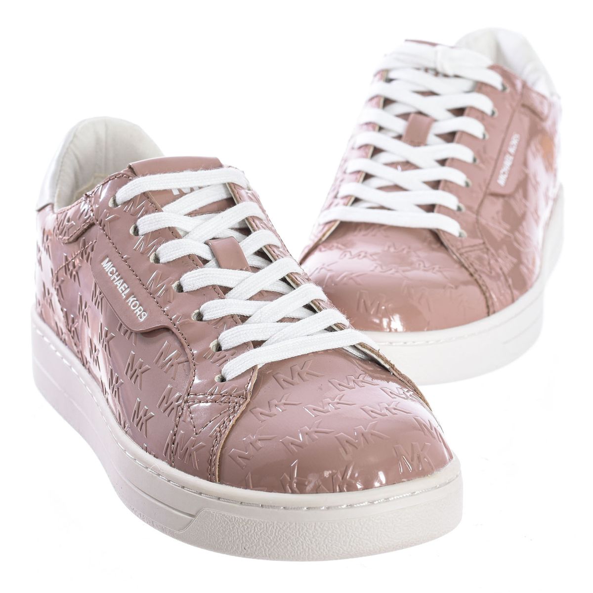 Sneaker aus Lackleder mit Logo-Prägung