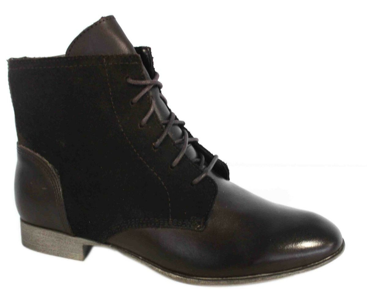 Schnürstiefeletten aus Leder
