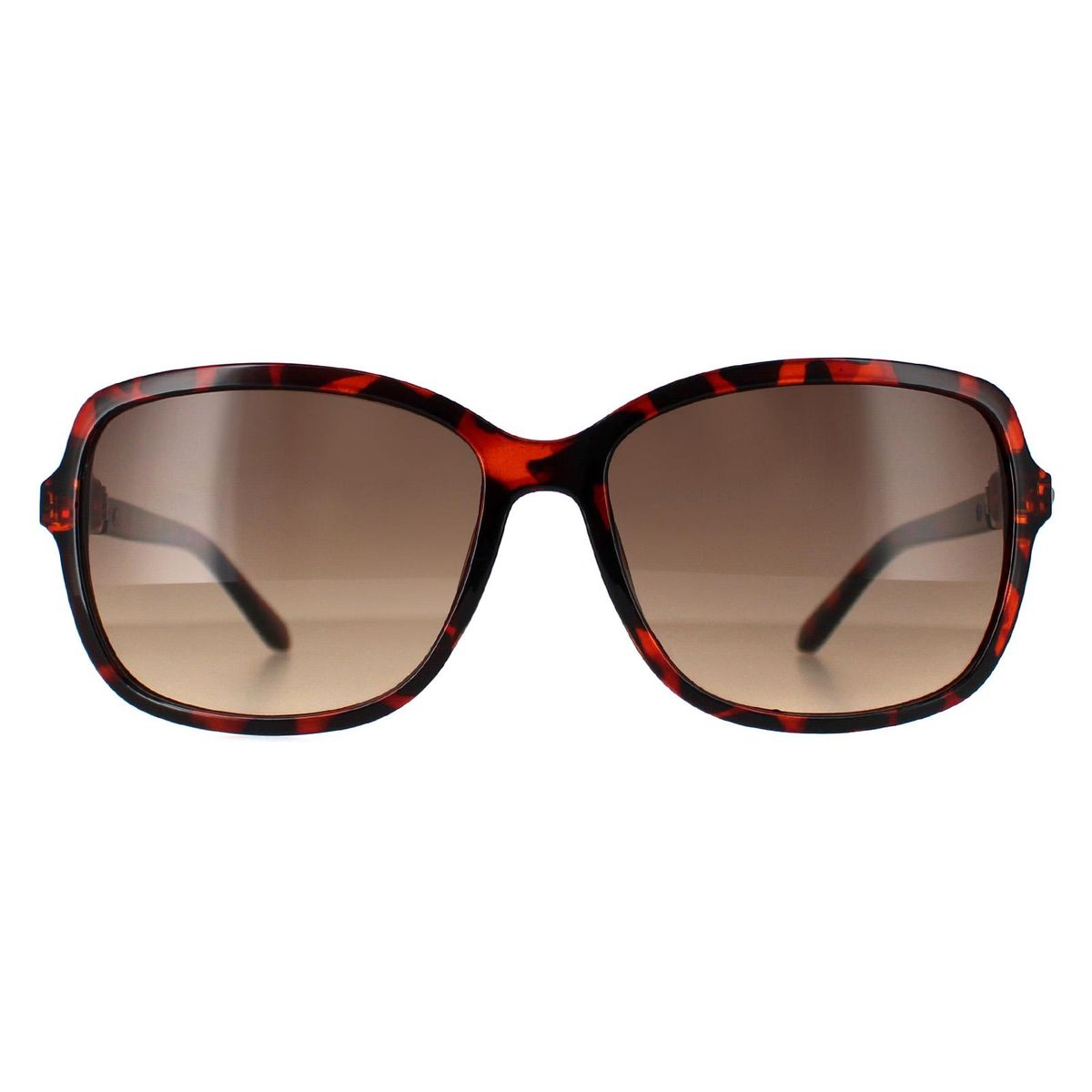 Übergroße quadratische Sonnenbrille mit Havanna-Rahmen