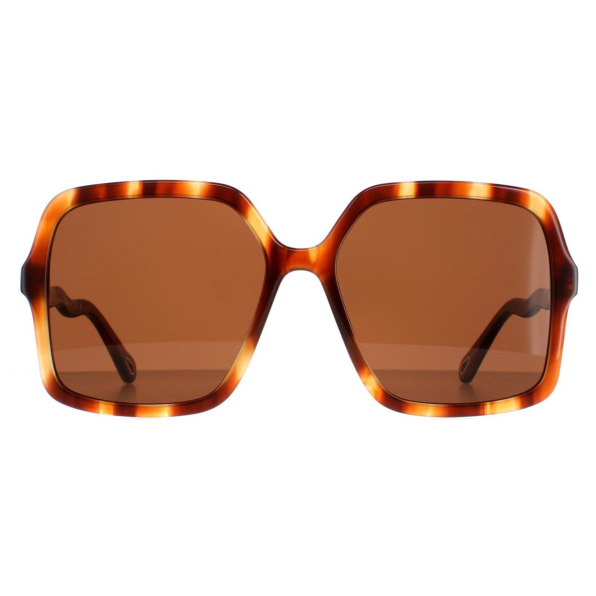 Quadratische Havannabraune Sonnenbrille