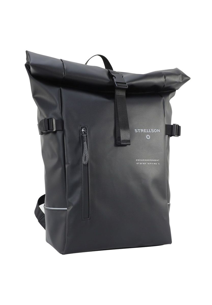 Vielseitiger Roll-Top Rucksack in Schwarz
