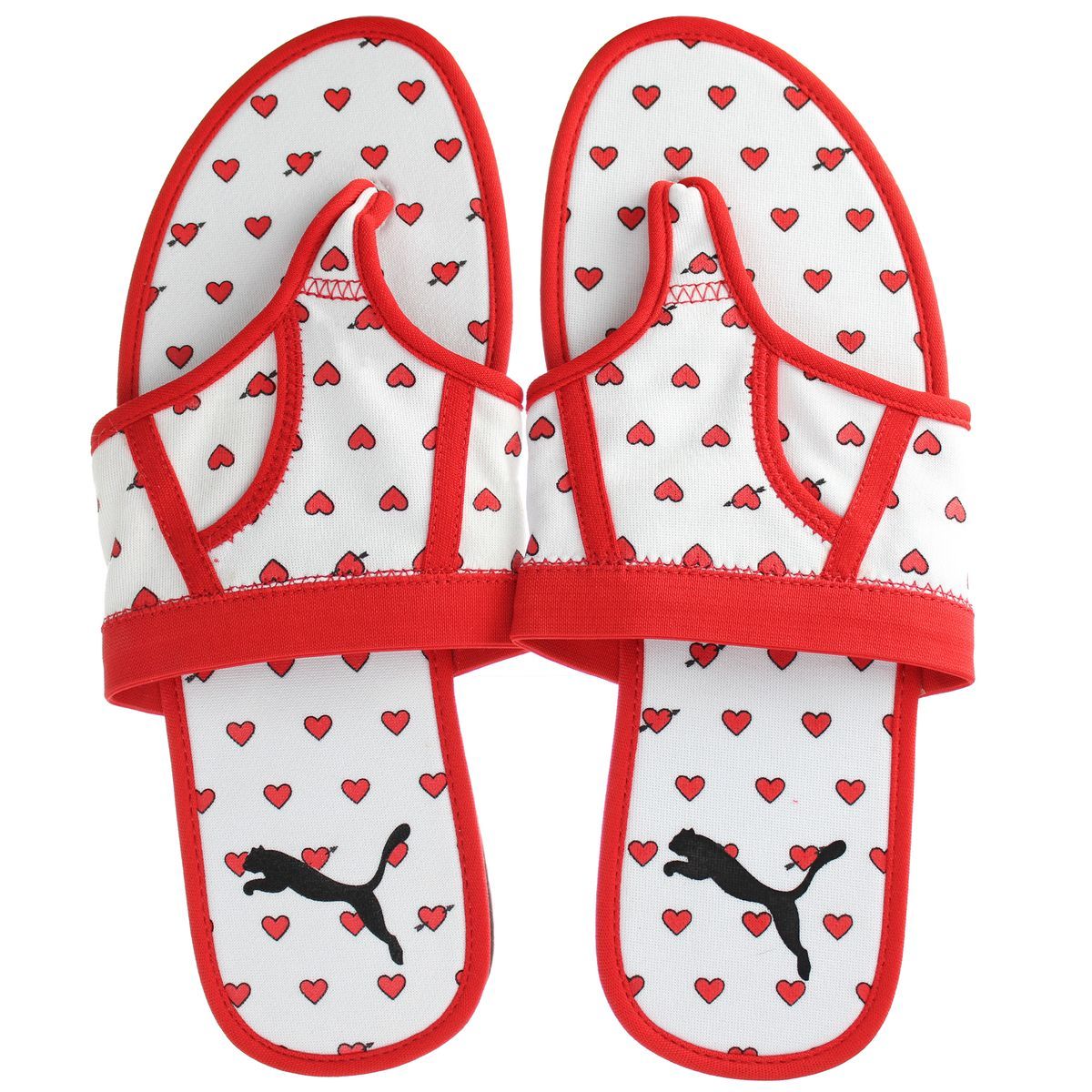 Flip-Flops mit grafischem Herzprint