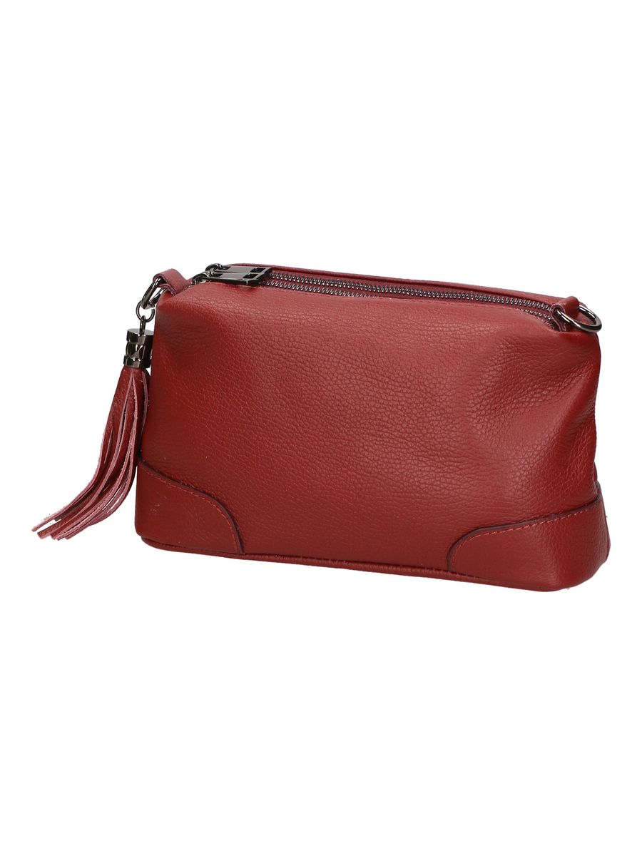 Kleine genarbte Leder-Pochette