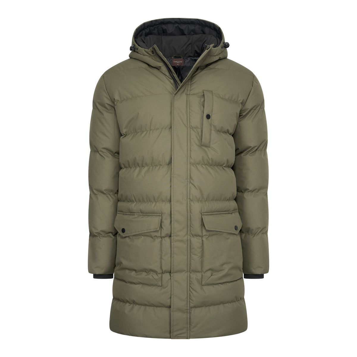 Herren Olivgrüner Gepolsterter Winterparka