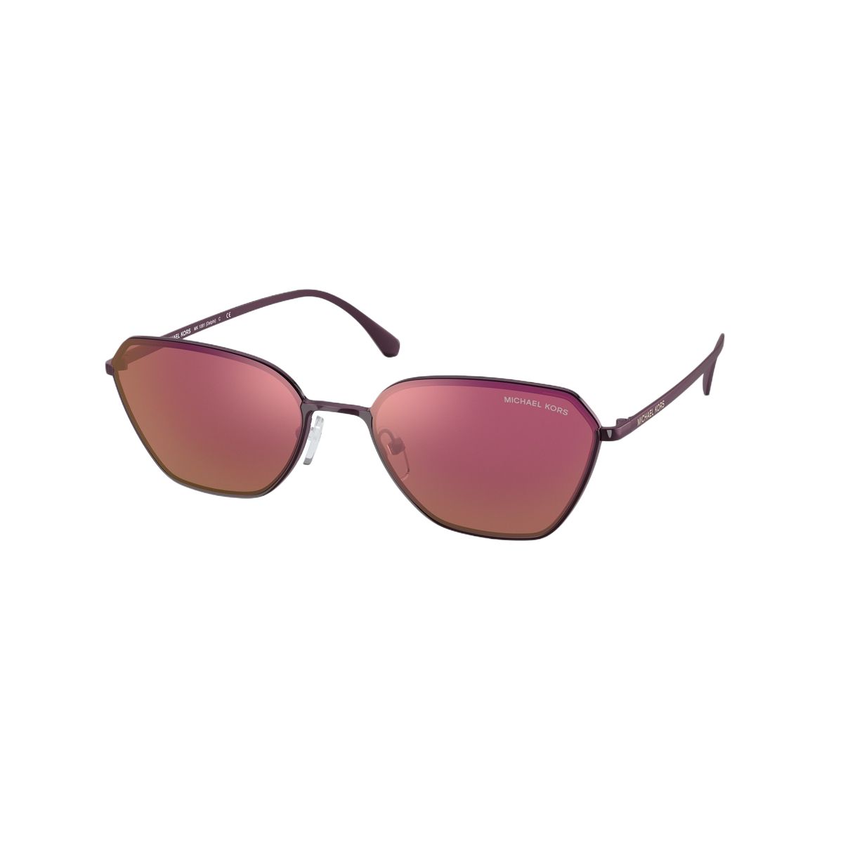 Geometrische Sonnenbrille mit Metallrahmen