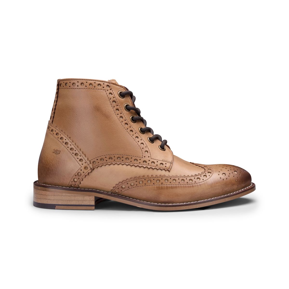 Klassische Gatsby Brogue Lederstiefeletten