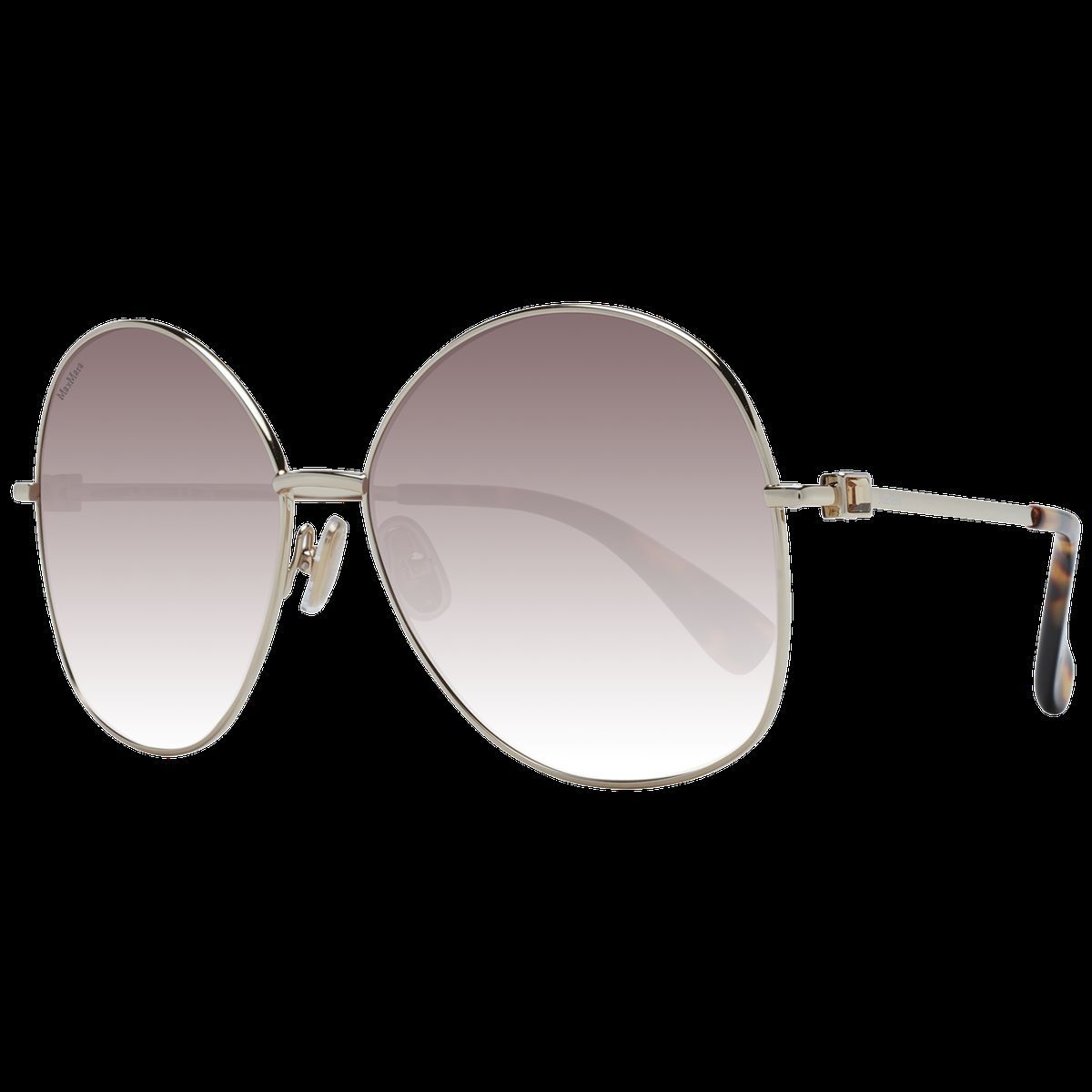 Übergroße runde Sonnenbrille mit Metallrahmen