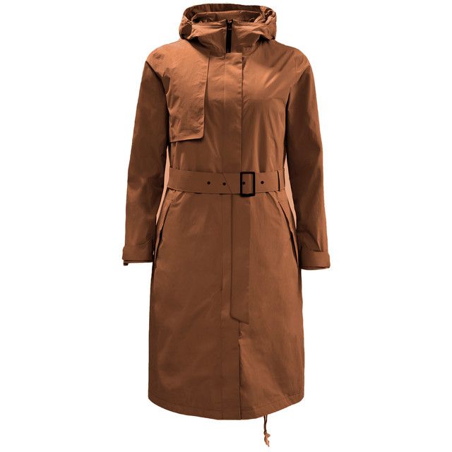 Gürtel Trenchcoat mit Kapuze