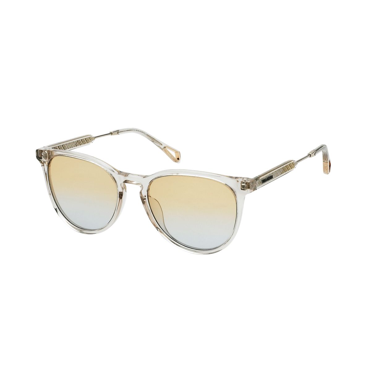 Sonnenbrille mit klarem Acetatrahmen
