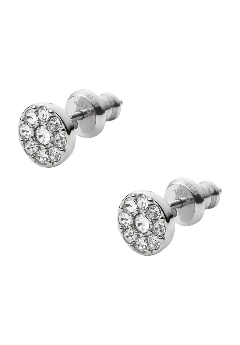 Funkelnde Kristall-Pavé-Disc-Ohrstecker