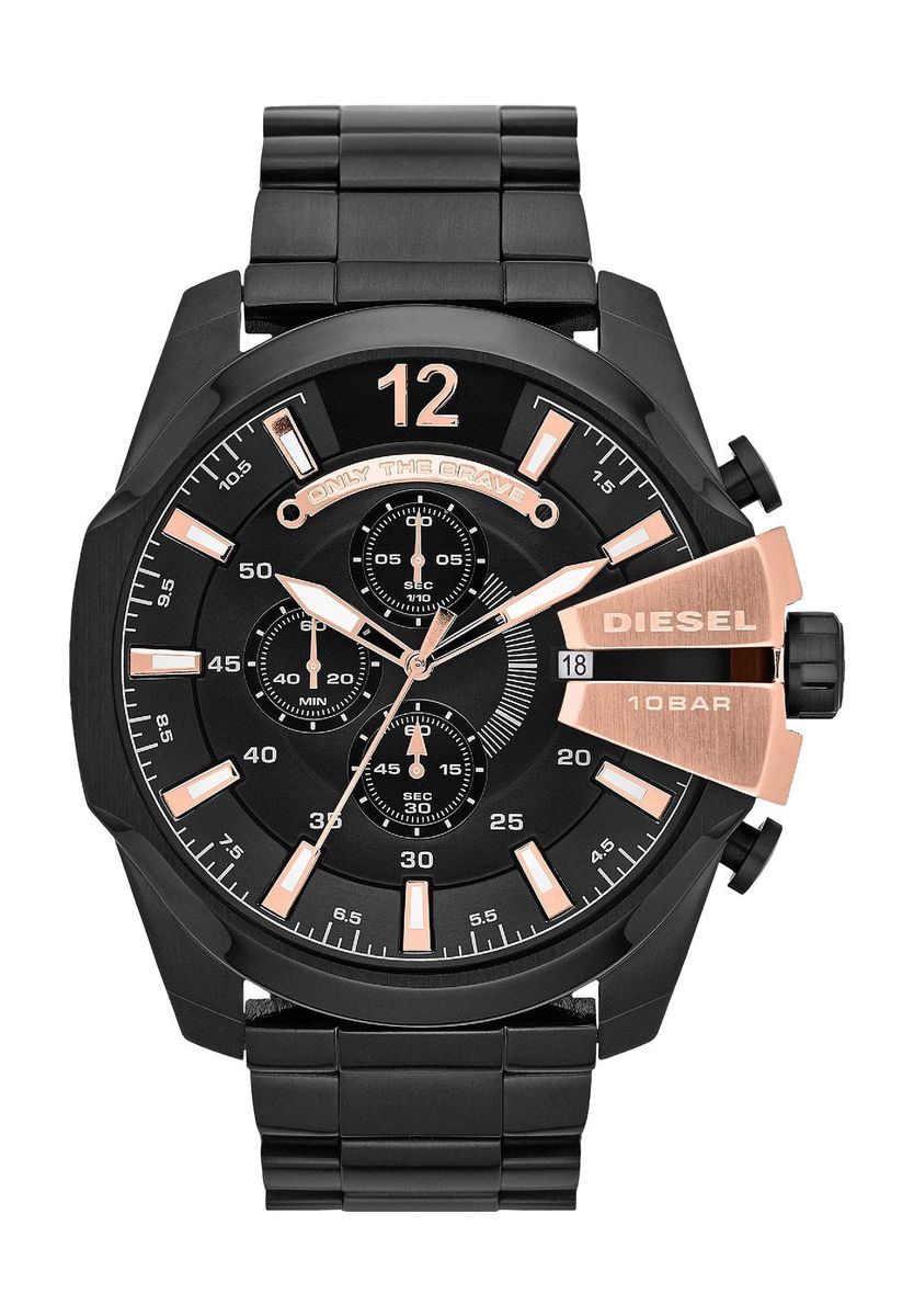 Herren Bold Black Chronograph Uhr