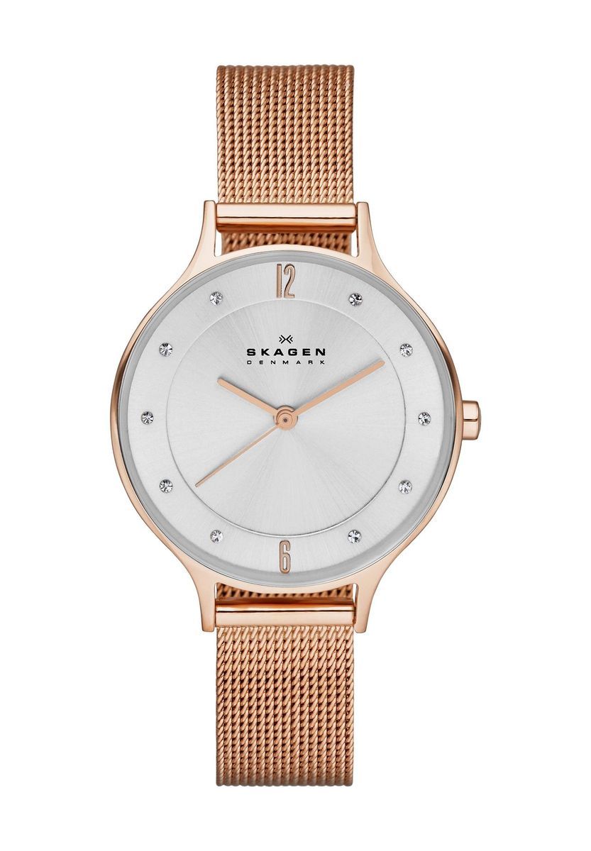 Roségold Mesh Armbanduhr