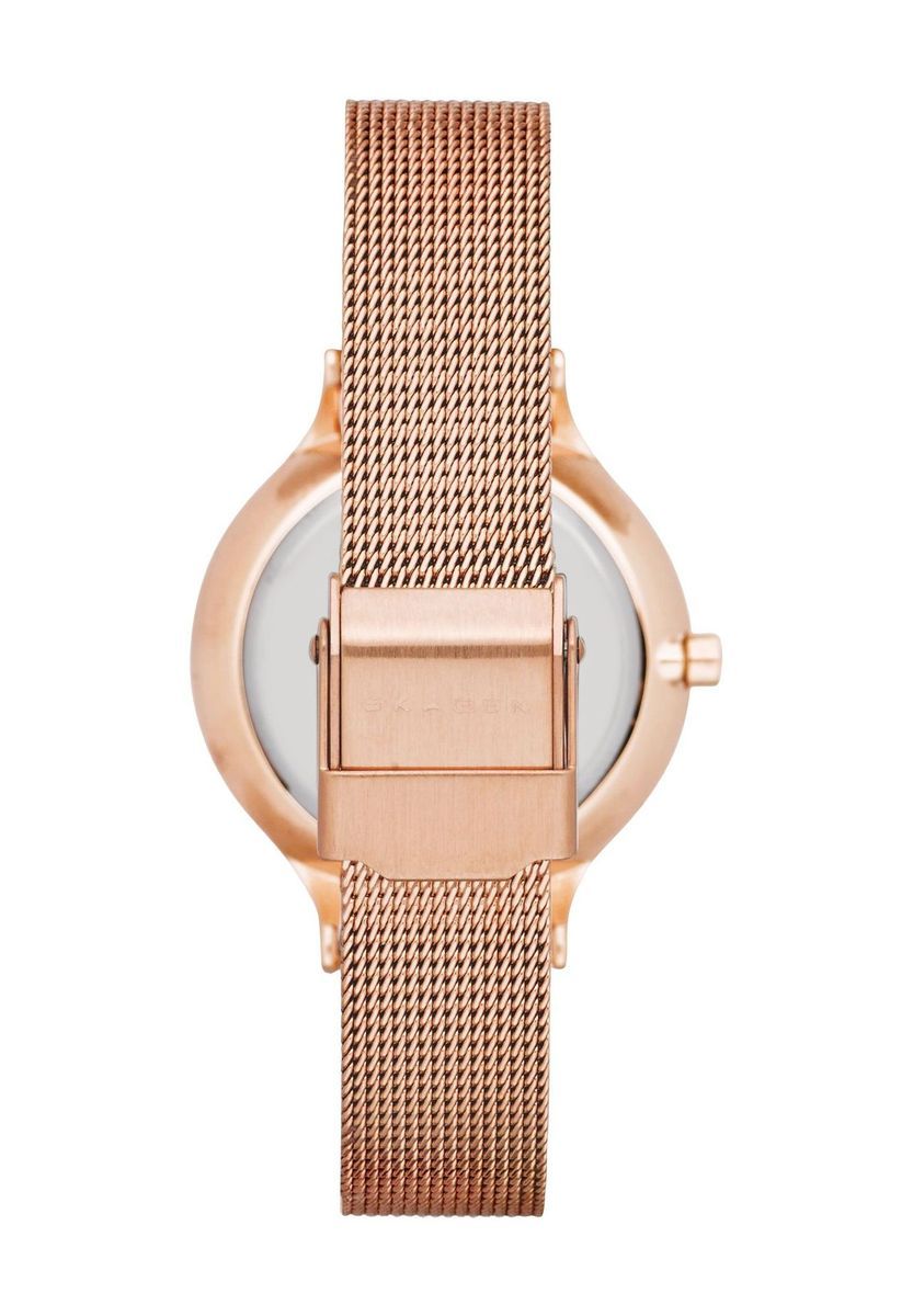 Roségold Mesh Armbanduhr