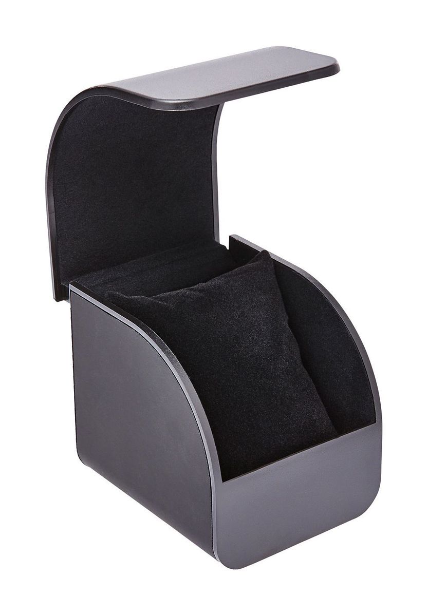 Klassische silberfarbene Uhr mit braunem Lederarmband