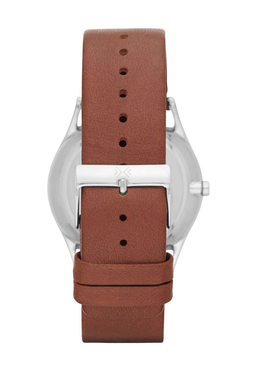 Skagen Holst Herrenuhr braunes Lederarmband