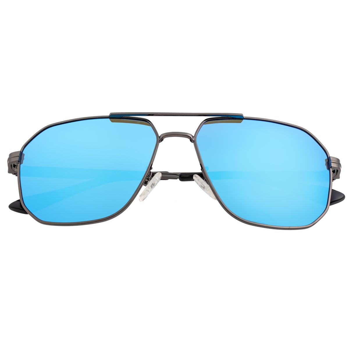 Polarisierte Aviator-Sonnenbrille mit geometrischem Rahmen
