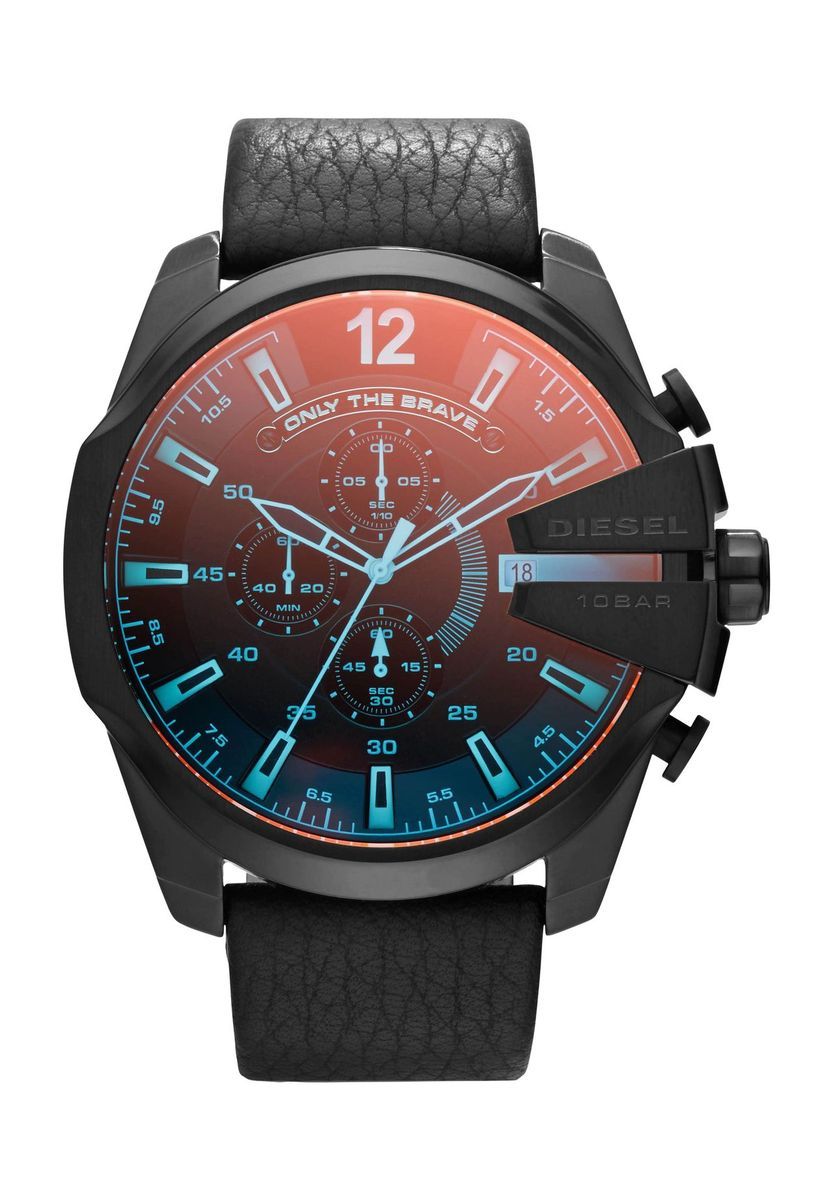 Diesel Mega Chief schwarze Chronograph Uhr