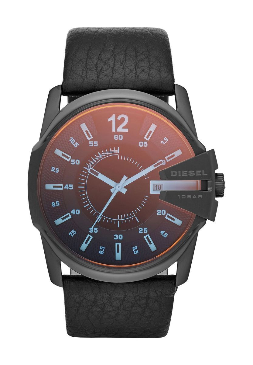 Moderne Schwarze Lederbanduhr