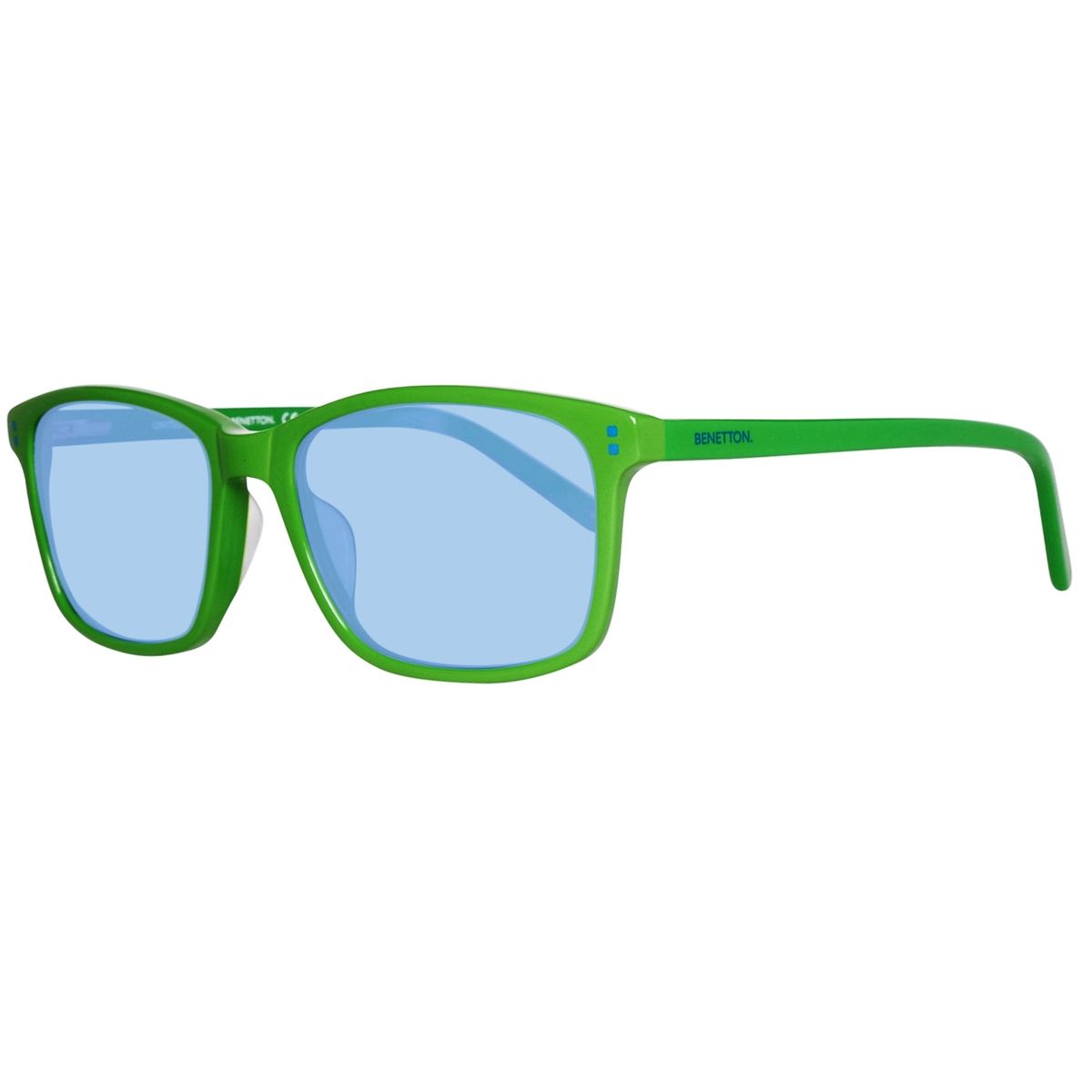 Grüne Sonnenbrille mit eckigem Rahmen