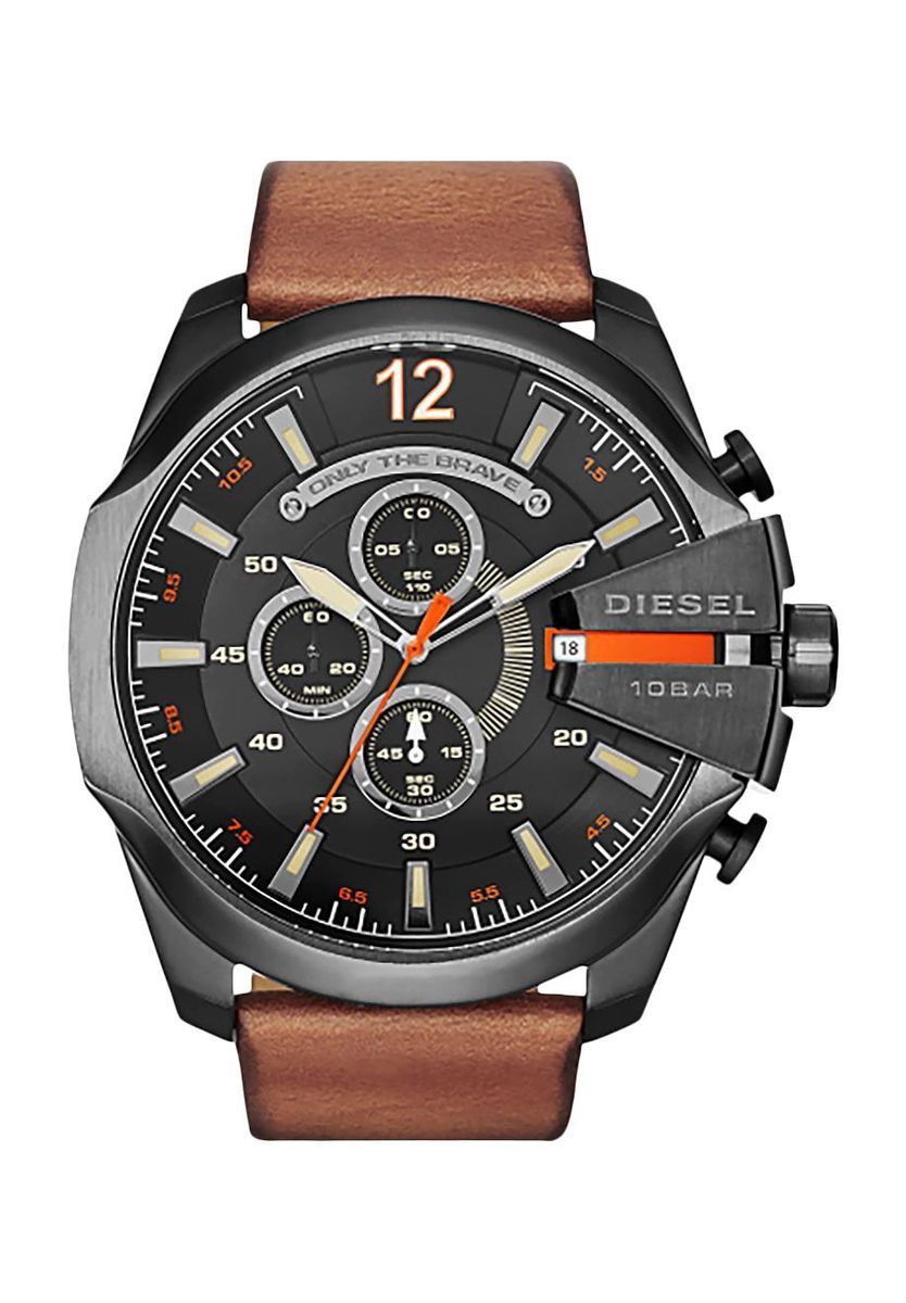 Chronographenuhr mit Lederarmband