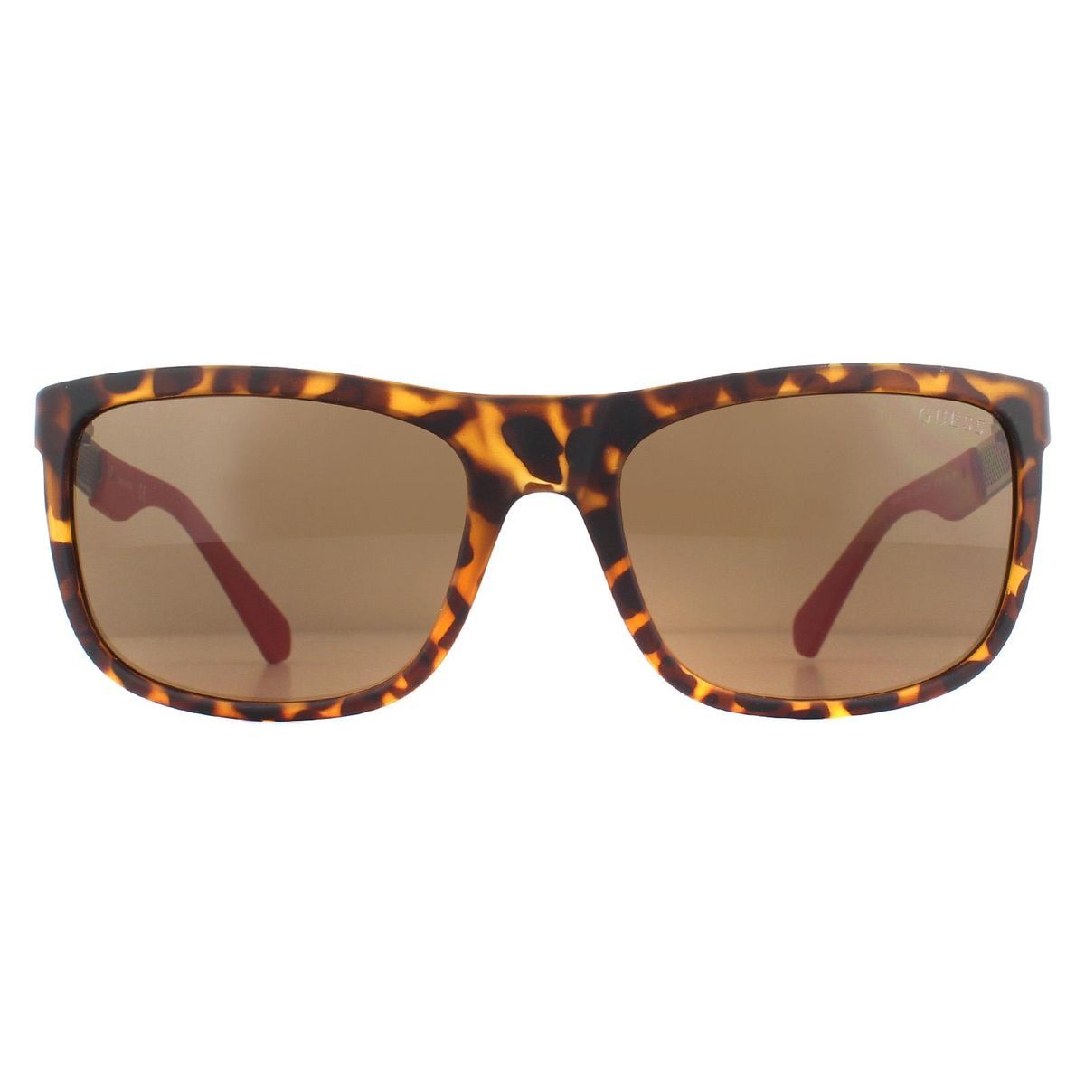 Herren Rechteckige Dunkle Havana Sonnenbrille