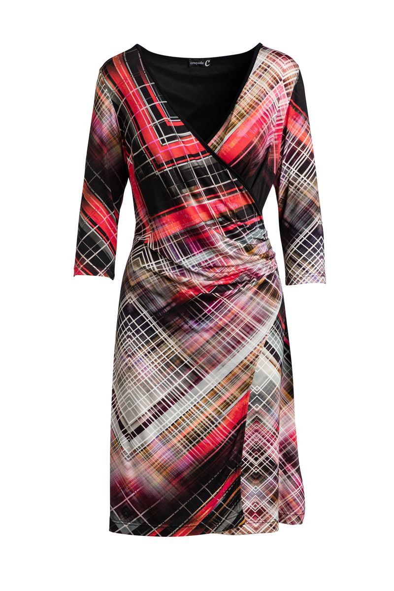 Bedrucktes Jersey-Wickelkleid