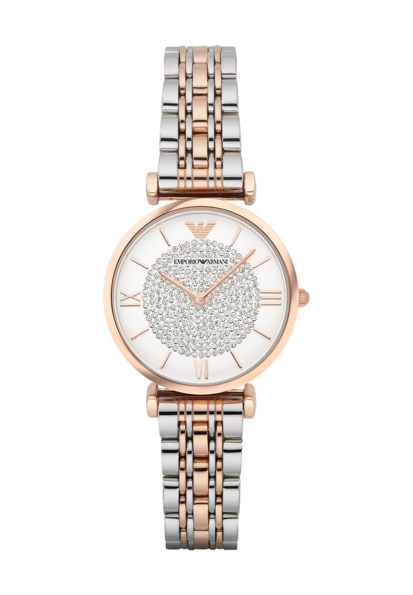 Bicolor Edelstahl Damen Armbanduhr