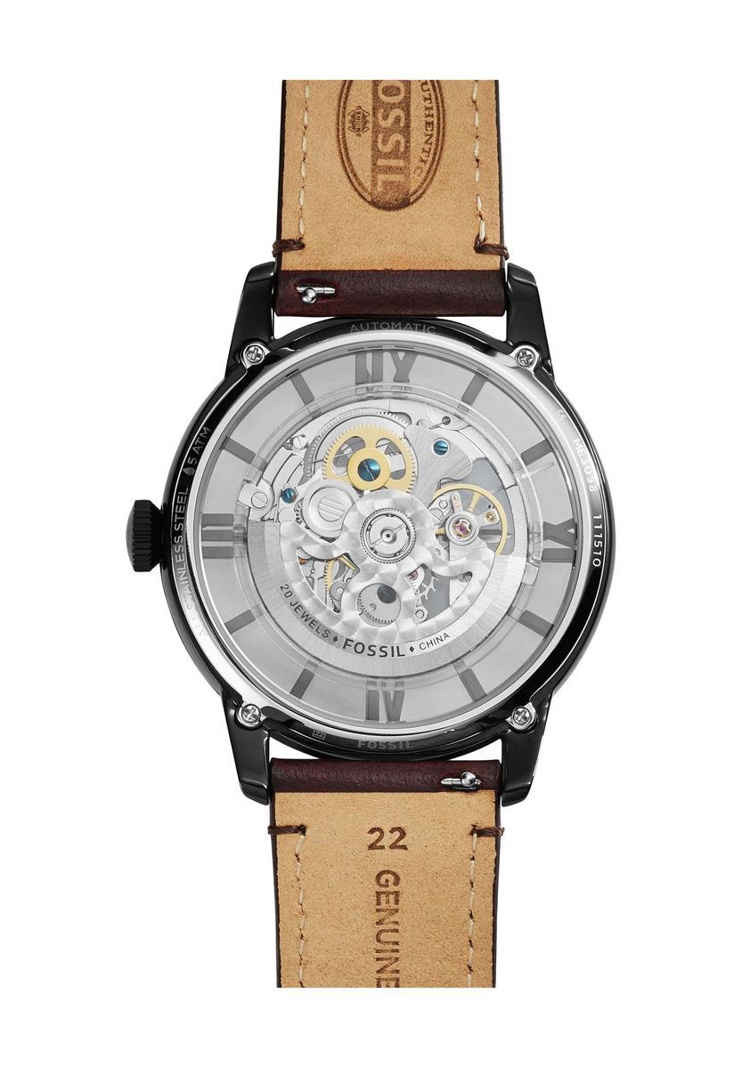 Townsman Braune Automatische Skelettuhr