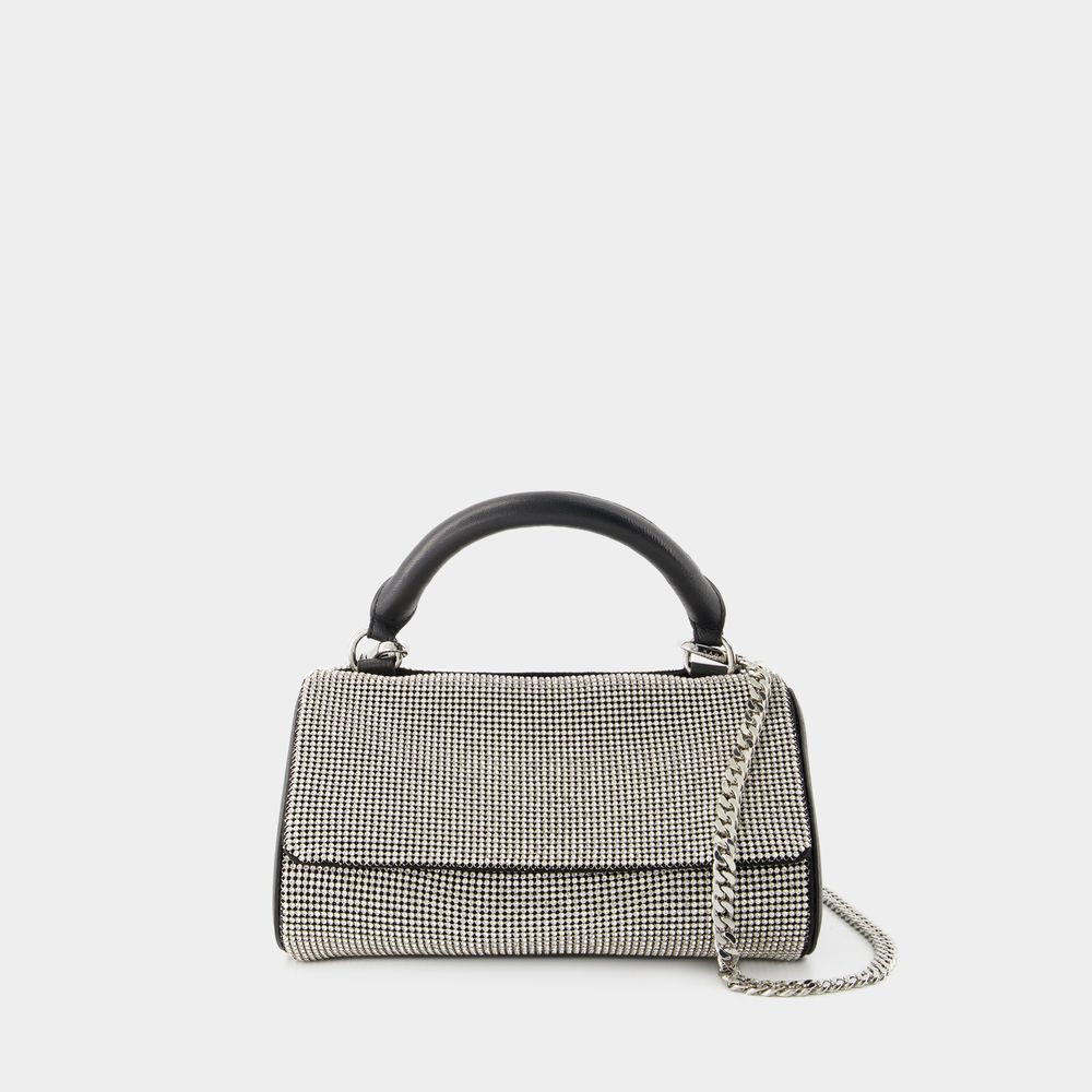 Handtasche mit Strass-Verzierung und Henkel