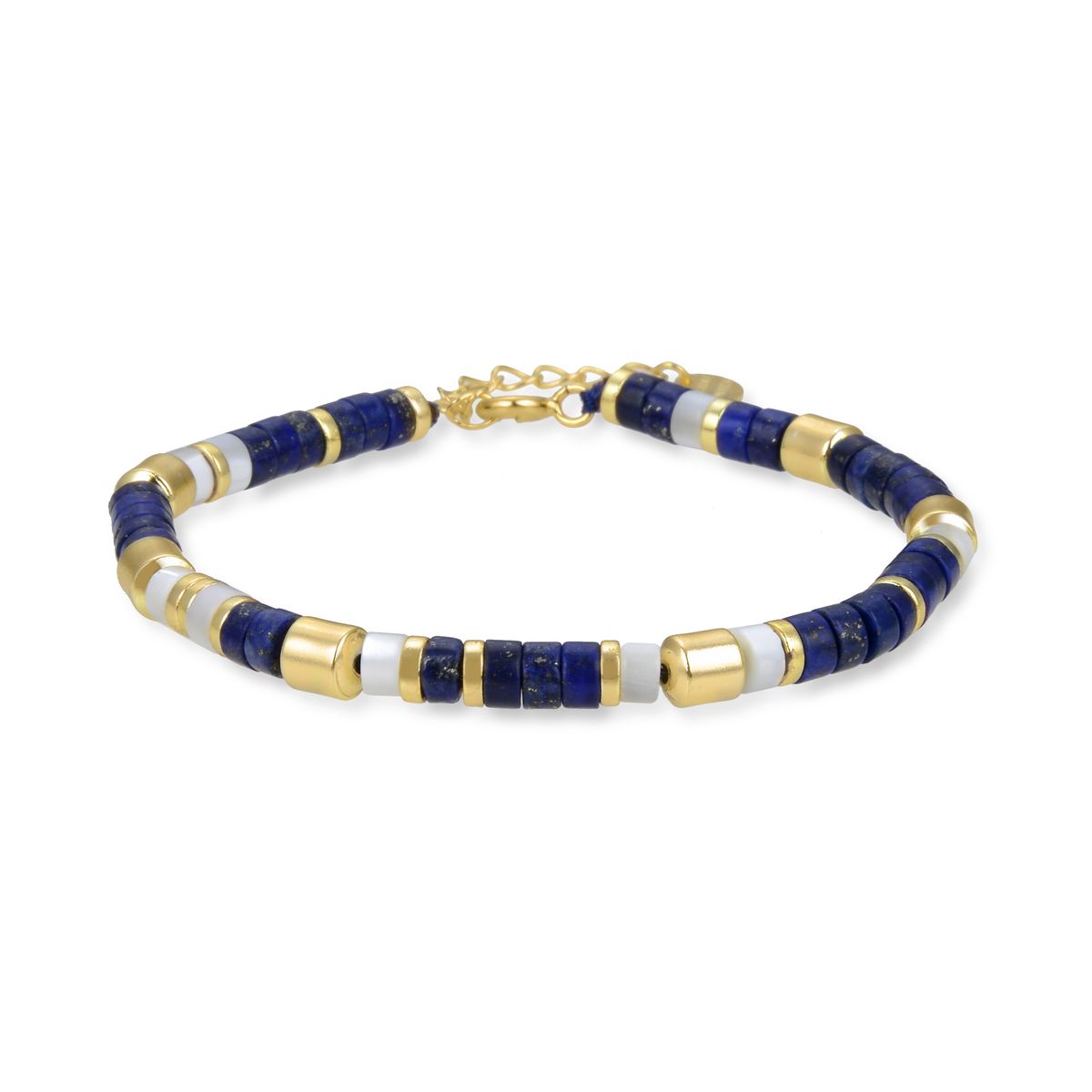 Malachit- und Goldperlenarmband