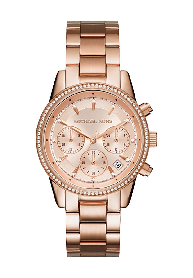 Elegante Roségold Chronograph Uhr