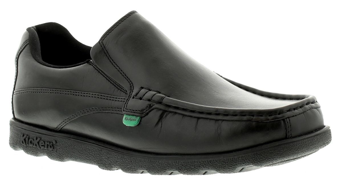 Schwarzer Leder Slipper für Herren