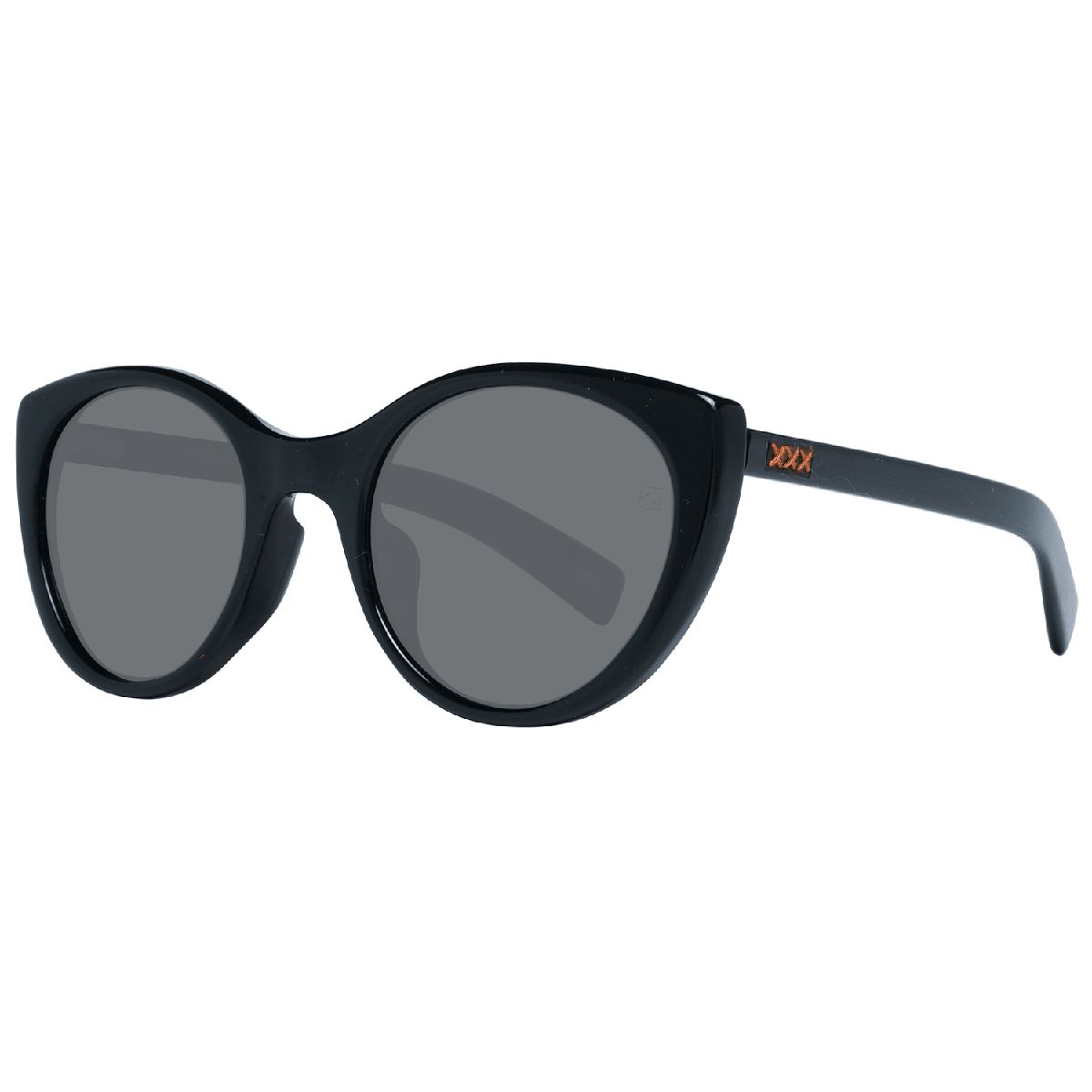 Cat-Eye-Sonnenbrille mit orangenfarbenem Detail