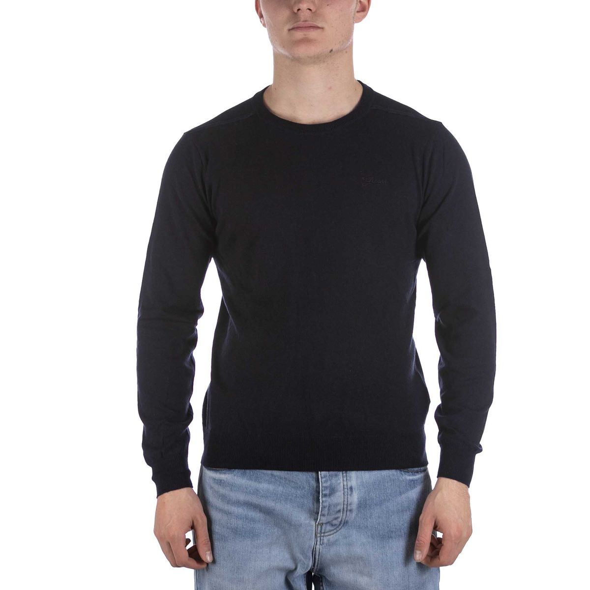 Klassischer Strickpullover mit Rundhalsausschnitt