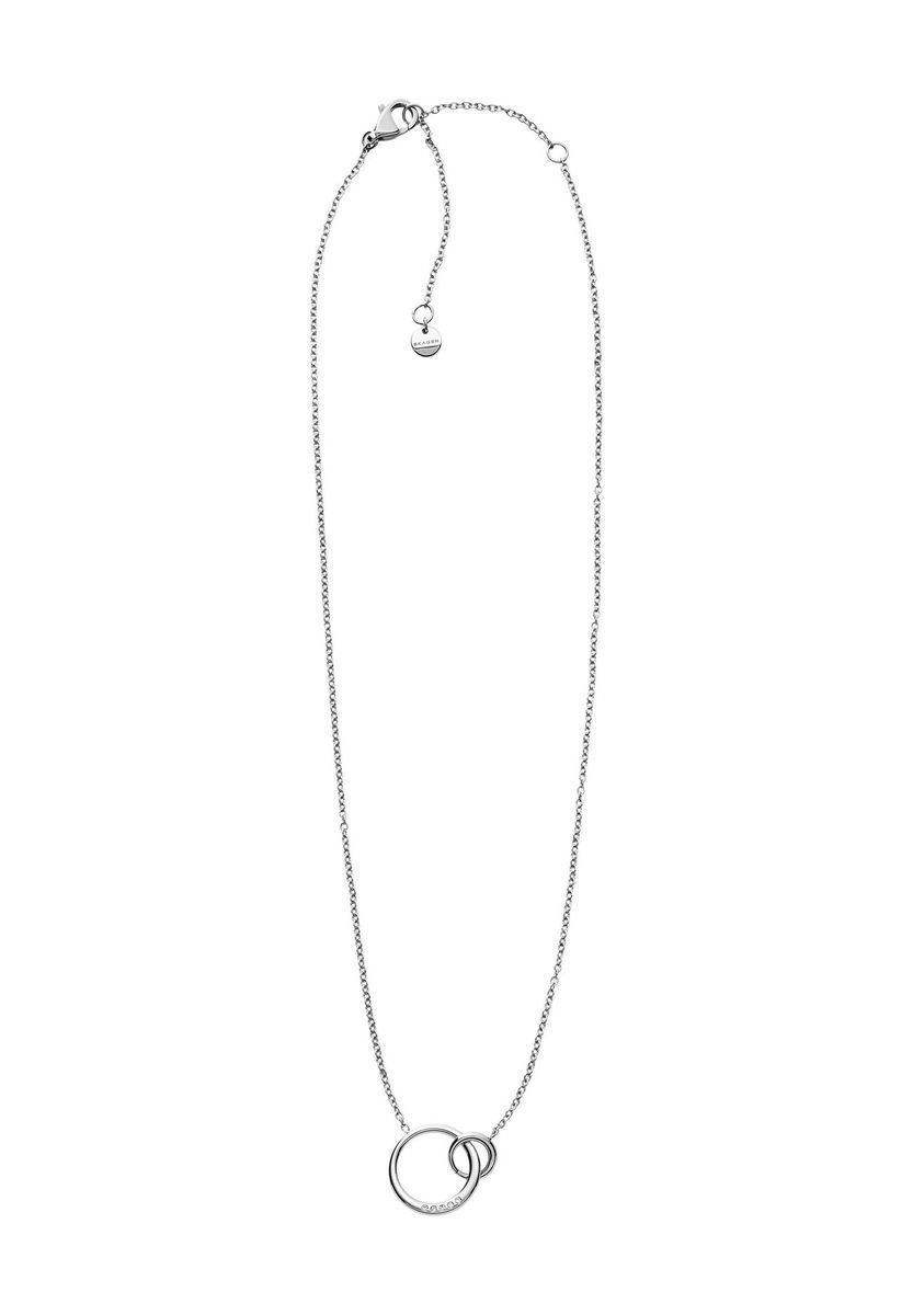 Halskette mit ineinandergreifenden Kreisen Silber