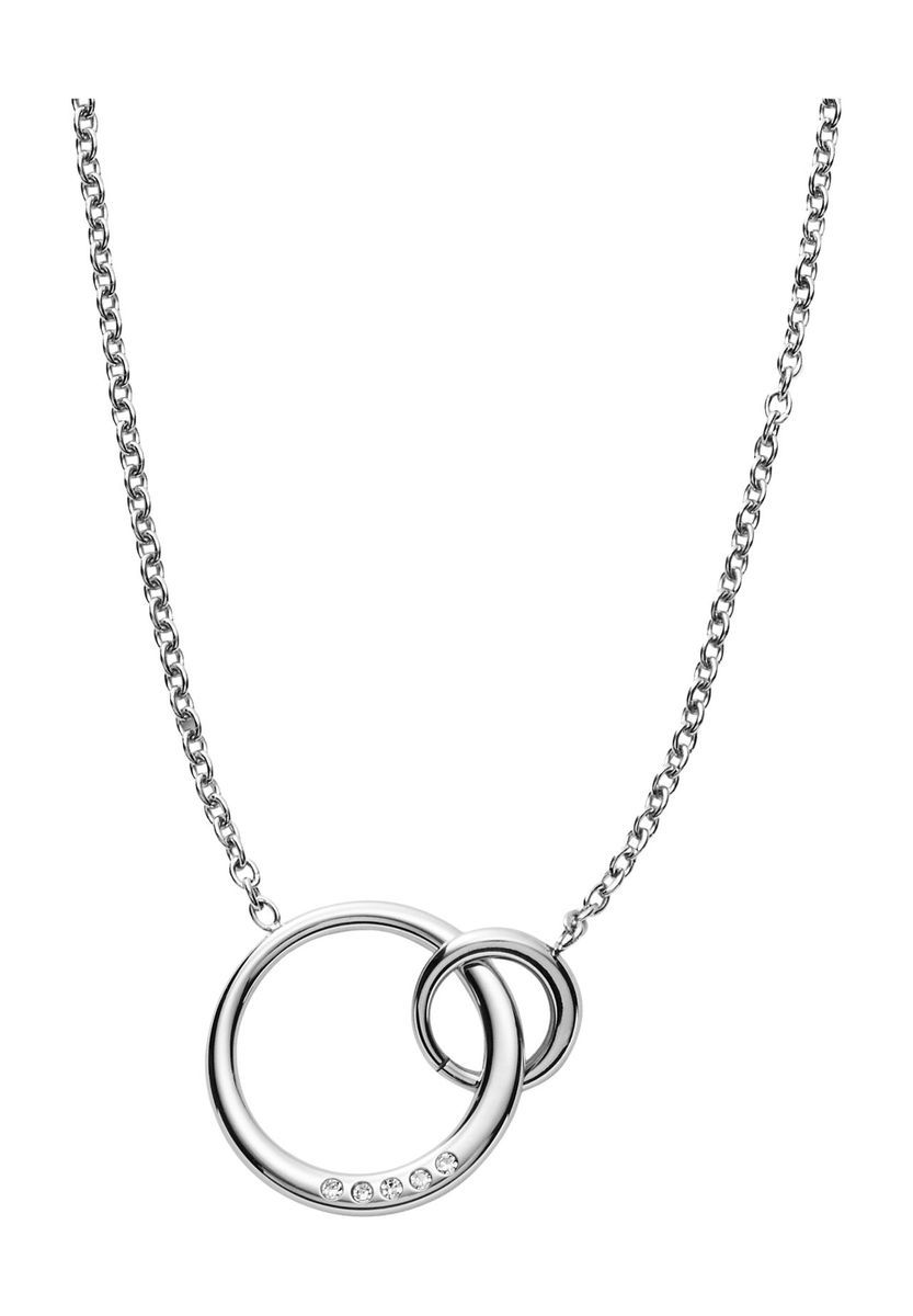 Halskette mit ineinandergreifenden Kreisen Silber