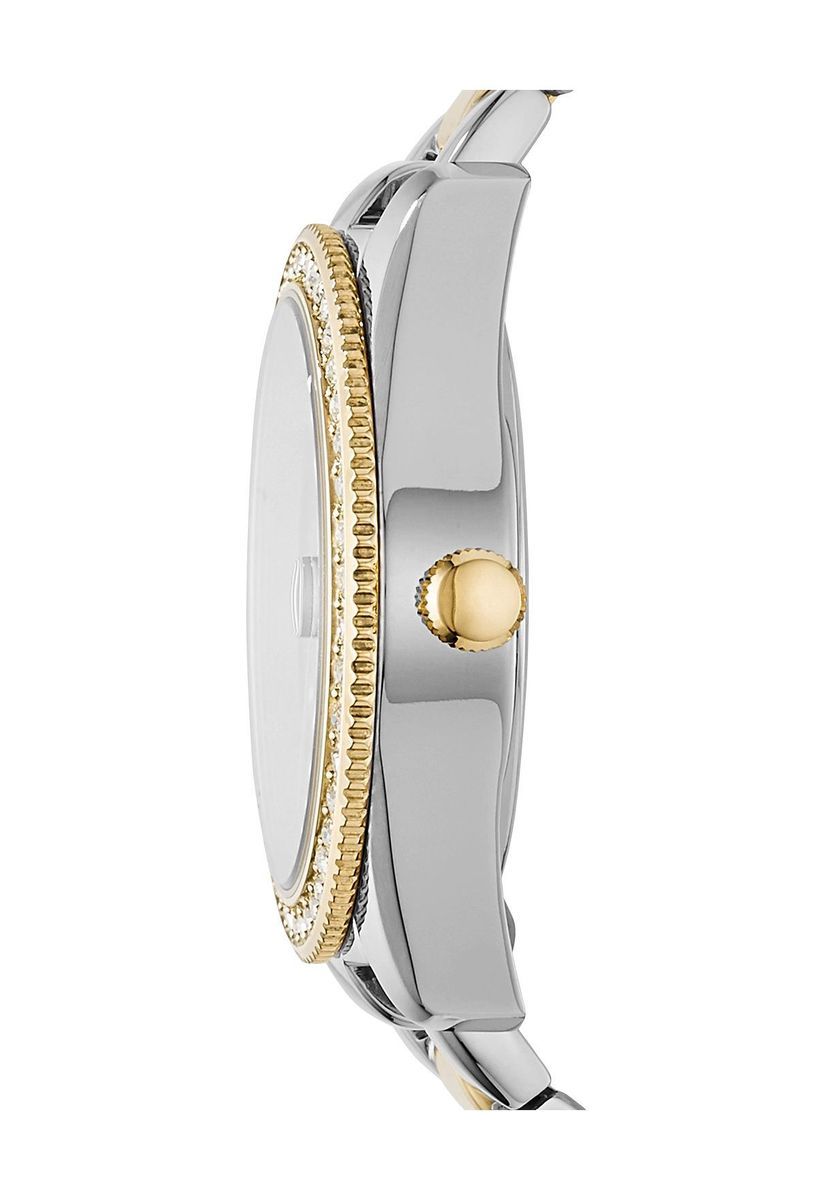 Elegante Bicolor Edelstahl Damenuhr