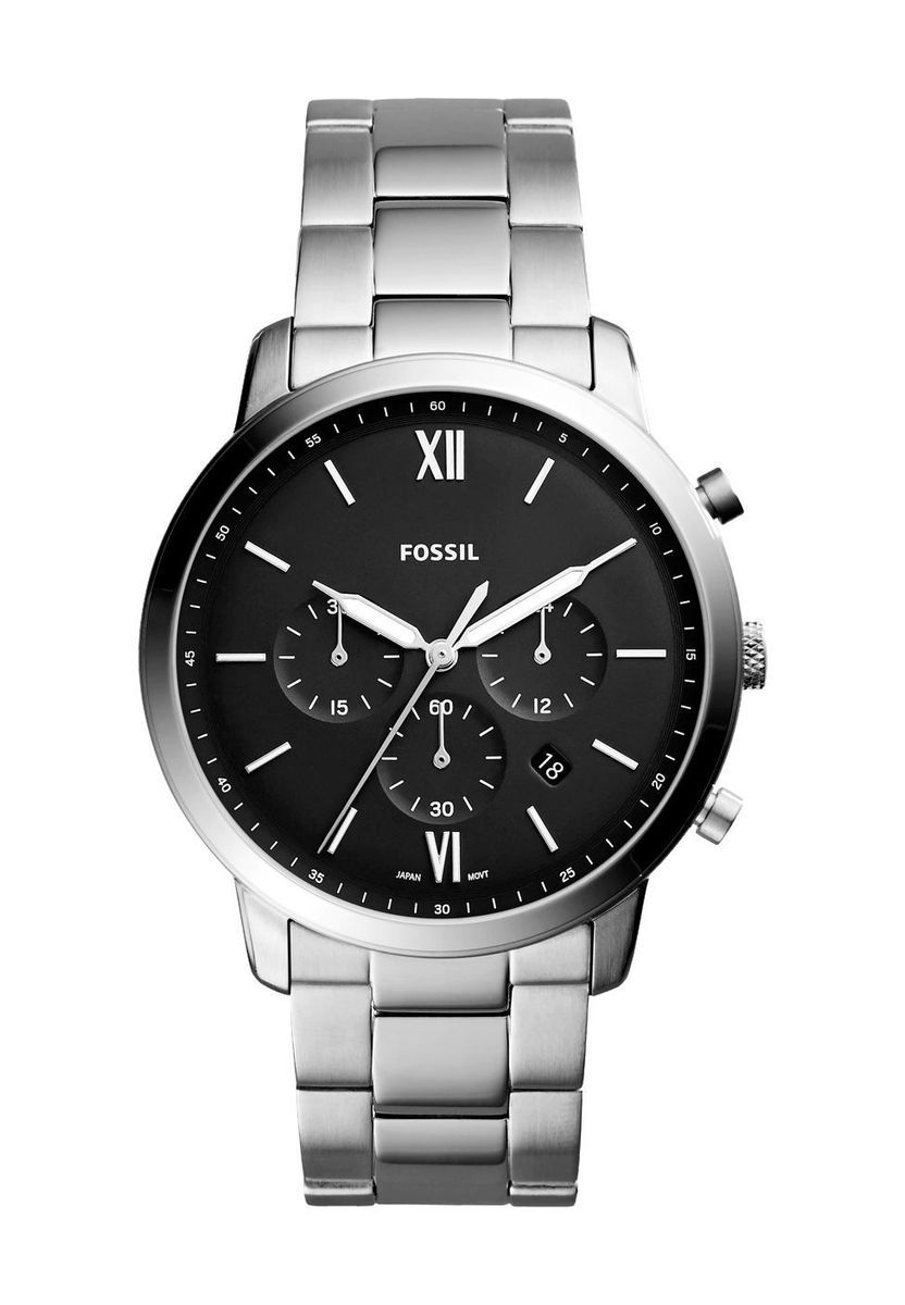 Klassische Chronographenuhr mit silbernem Armband