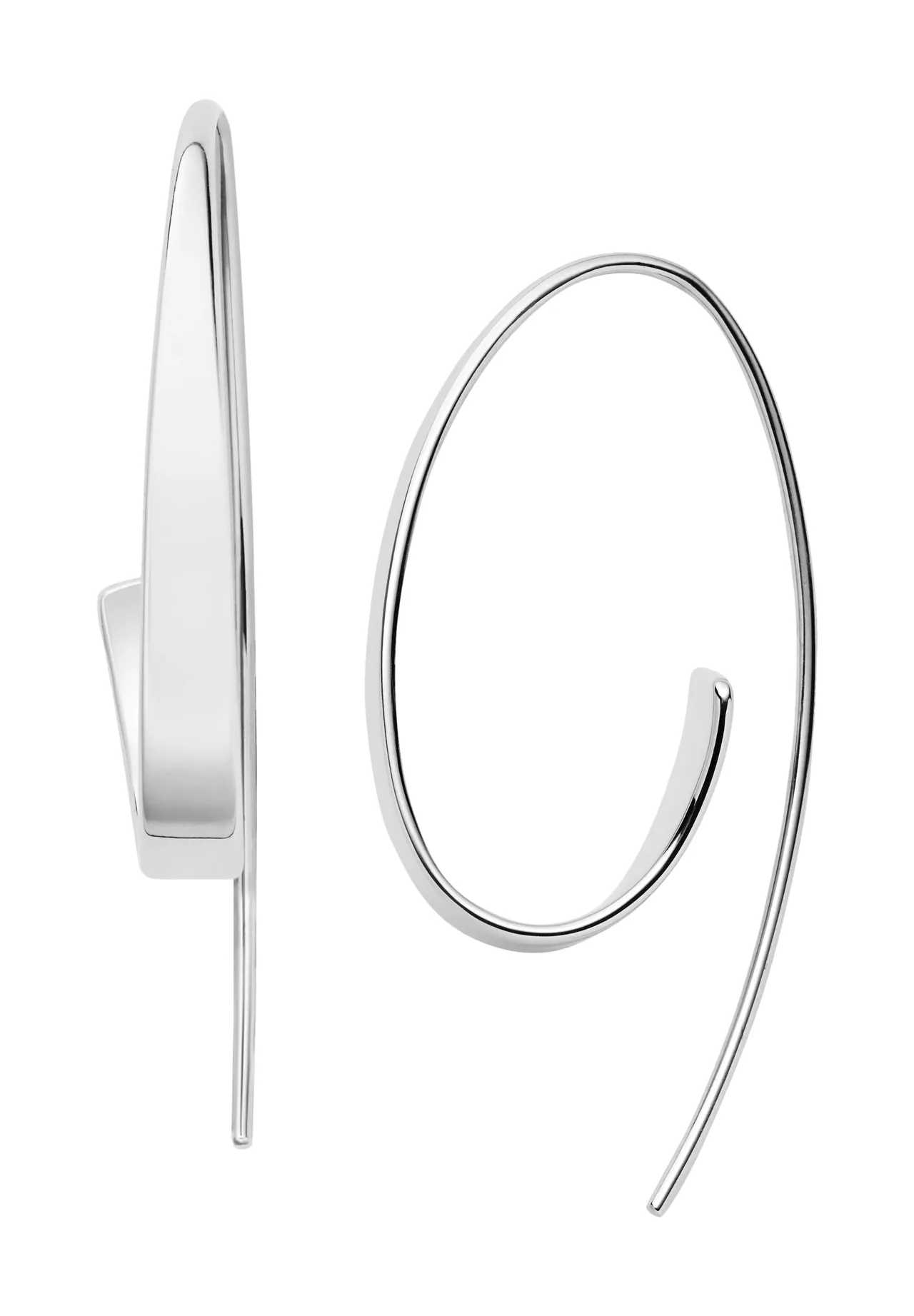 Minimalistische Spiral-Ohrhänger aus Edelstahl
