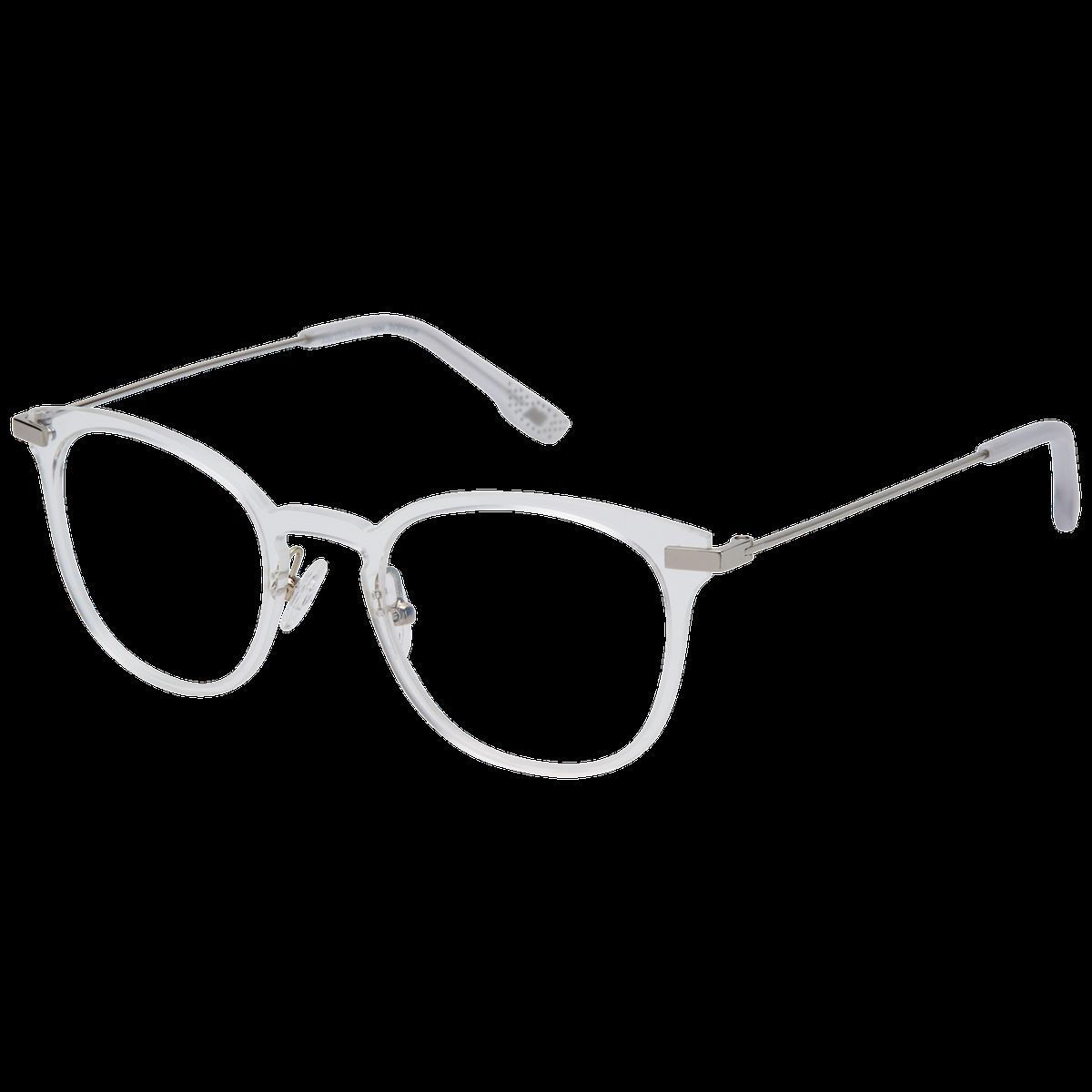 Runde, durchsichtige Unisex-Brille