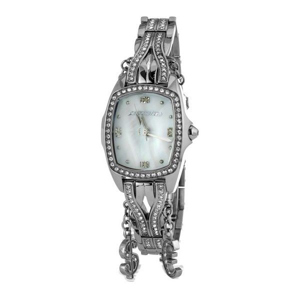 Damen Perlmutt Zifferblatt Stahl Armbanduhr