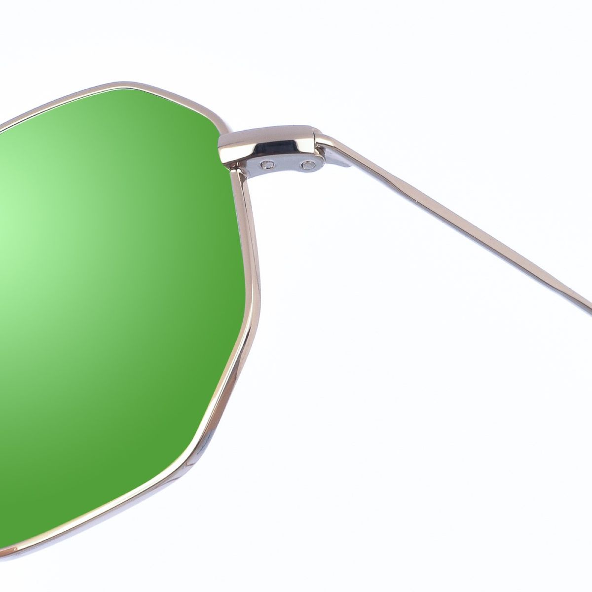 Sechseckige polarisierte Metall-Sonnenbrille